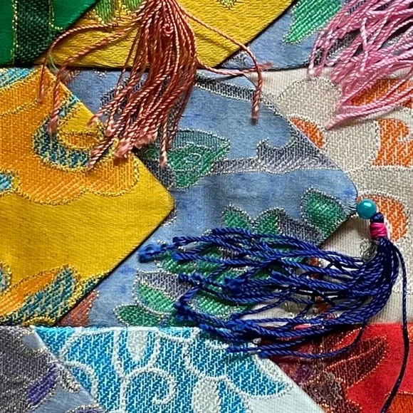 PRICE DROP! Spectacular Tibetan multi color brocade wall hanging - Picture 10 of 16